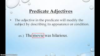 Subject Complements  Predicate Adjectives and Predicate Nominatives [upl. by Ainevul]