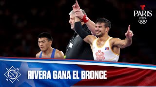 Sebastián Rivera de Puerto Rico gana medalla de bronce en Lucha  Juegos Olímpicos París 2024 [upl. by Ddet]