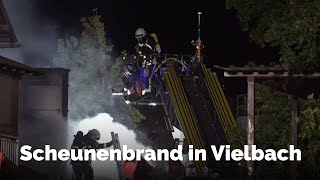 Scheunenbrand in Vielbach sorgt für Großeinsatz [upl. by Nela]