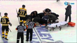 Aaron Rome crushes Nathan Horton Canucks amp Bruins NHL Jun 6 2011 [upl. by Eiramave]