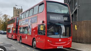 Riding 414 Bus RouteSpotting at Marble Arch [upl. by Anaiq]