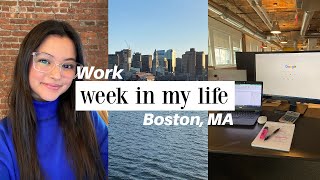 95 work week in my life  exploring boston going into the office WFH  more corporate job [upl. by Eityak]