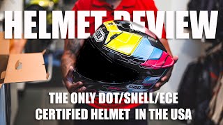 Shoei X15 Helmet  The only DOT SNELL and ECE certified helmet available in the USA [upl. by Acirema]