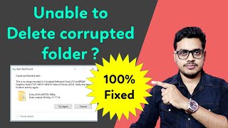 How to delete corrupted folder in windows 10  Could not find this item error  Cant delete folder [upl. by Hermina]