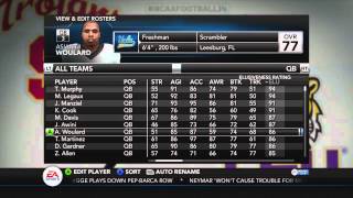 NCAA 14 ALL QB RATINGS [upl. by Anayra]