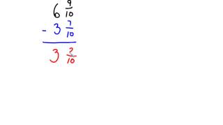 add amp subtract fractions and mixed numbers with like denominators [upl. by Eidoow]