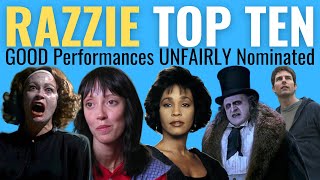 Top 10 Best Performances UNFAIRLY Nominated at the Razzies [upl. by Emmanuel]