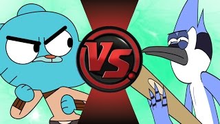 GUMBALL vs MORDECAI Cartoon Fight Club Episode 109 [upl. by Suinotna]