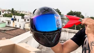 UNBOXING  🤞 my Most expensive Helmet Axor apex Carbon Fiber ₹11xxx [upl. by Edgard]