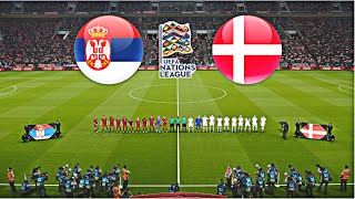 SERBIA vs DENMARK  UEFA NATIONS LEAGUE 202425 [upl. by Arehs]