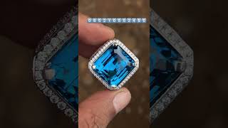 RARE ITEM‼️ PERMATA ELECTRIC BLUE TOPAZ diamond sapphire zamrud topaz shorts [upl. by Inimod]