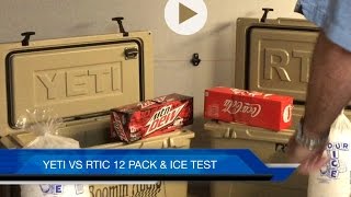 YETI VS RTIC cooler ICE TEST [upl. by Keller357]