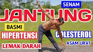 Senam JANTUNG  untuk HIPERTENSI  Colesterol  Asam urat  lemak darah akan hilang [upl. by Ahsema]