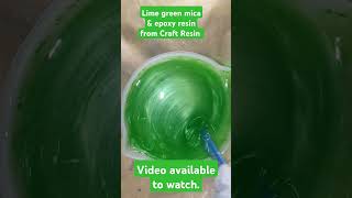 Lime mica powder amp epoxy from CraftResin lime green mica micapowder epoxy resin [upl. by Dorthy]