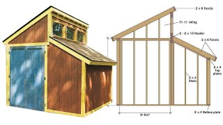 Clerestory Roof Shed Plans For 10x10 Storage Building [upl. by Silra]