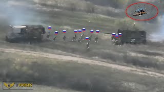 How Ukrainian FPV drones blow up Russian infantry newly deployed platoons around Kurakhove fortress [upl. by Liane]