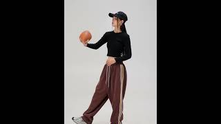 HTCK02 Color stripe matching sweatshirt and hoodies pants [upl. by Ilrahc691]