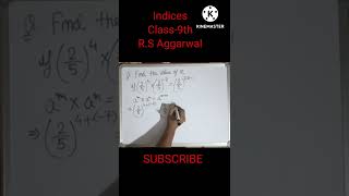 Indices  Class9th  Maths RS AGGARWAL  ICSE BOARD  class9maths rsaggarwal icse indices [upl. by Veronique]