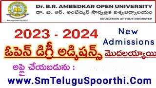 OPEN DEGREE 20232024 New Admissions [upl. by Tongue]