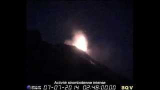 Effondrement sur le volcan Stromboli 07 juillet 2014 [upl. by Fabe]