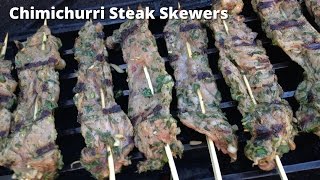 Chimichurri Skirt Steak Skewers  Grilled Skirt Steak Malcom Reed HowToBBQRight [upl. by Remmus503]