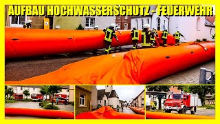 🚒 Einsatz für die Feuerwehren 🚒  👨‍🚒 Aufbau Hochwasserschutz System in Bad Überkingen an der Fils [upl. by Colbye]