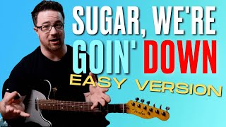 How to play a FULL song on guitar even if its your first week  Sugar Were Goin Down Fall Out Boy [upl. by Hagai482]