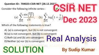 CSIR NET December 2023 Real Analysis Solution  Csir Net Dec 2023 Mathematics Solution  QID 704023 [upl. by Bertasi]