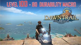 Final Fantasy XIV  Level 100 Macro  80 Durability  6600 Difficulty [upl. by Vtarj125]