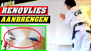 GLASVEZELBEHANG AANBRENGEN how to apply fiberglass wallpaper [upl. by Cohbert]