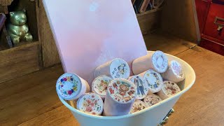 ASMR  unboxing new washipet tapes  decorating my new journal ft TheWashiTapeShop [upl. by Sung159]