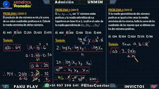 ARITMÉTICA  Promedios  ADMISIÓN UNMSM  PARTE 1  EliasCuestas [upl. by Mafalda]