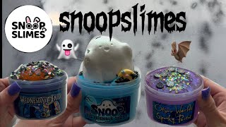 Famous halloween slime review 👻🧡🦇Snoopslimes subscription box October edition 🎃 [upl. by Edea]