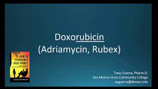 CC How to Pronounce doxorubicin Adriamycin Rubex Backbuilding Pharmacology [upl. by Ariadne425]