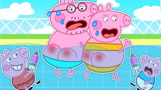 OMGWhats going on at Mummy Pigs swimming pool  Peppa Pig Funny Animation [upl. by Violet]