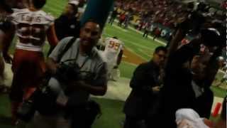 Texas Longhorns Player PostGame Sideline Celebration at 2012 Alamo Bowl [upl. by Pickett]