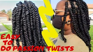 Easy to do Passion twists with water wave crochet hair for beginners [upl. by Monarski]