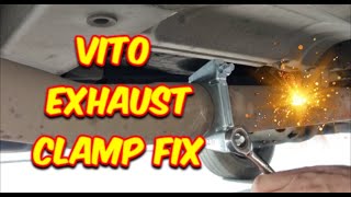 Mercedes Vito W639 rusted exhaust clamp fix [upl. by Aicak]