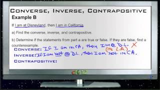 Converse Inverse Contrapositive Examples Basic Geometry Concepts [upl. by Ettennod]