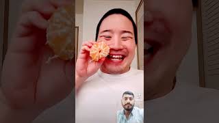 Orange eating memes food mukbang funny lemon junya junya1gou meme tiktok funnytiktok [upl. by Oys]