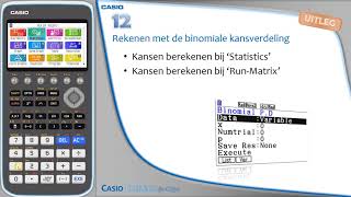 Casio fxCG50  Video 12 Rekenen met de binomiale kansverdeling [upl. by Samaria]