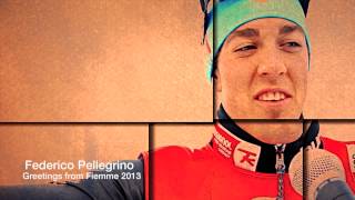 Fiemme 2013  Il saluto di Federico Pellegrino [upl. by Auqenet]