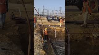 Transformer steel placing and binding civilengineervlogs45 civilwork steel tranding ytshort [upl. by Sesylu992]