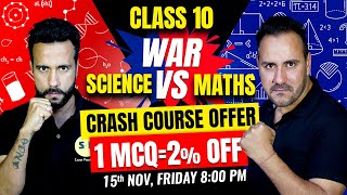 Class 10th Science vs Maths MCQs War with Ashu Sir amp Ushank Sir  मौका है MEGA DISCOUNT जितने का [upl. by Loy]