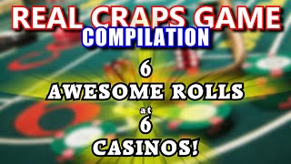 AMAZING 2232 ROLLS at 6 DIFFERENT CASINOS  Live Craps Game 44  Inside the Casino [upl. by Rosenstein]