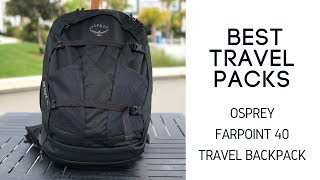 Osprey Farpoint 40 Travel Backpack Review  Rugged and Popular 40L Pack for One Bag Travel [upl. by Erodisi]