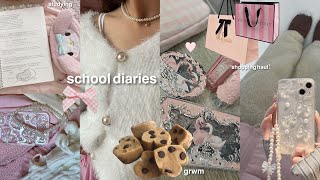 school day in my life🐰 study w me grwm romanticizing life  big shein haul [upl. by Anneis219]