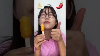 Yellow Ice Candy Stick Vs Chili Sauce Eating Challenge 😂foodchallenge​ lovehumanity​ shortvideo​ [upl. by Gilud]