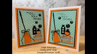 Double Double Toil amp Trouble Halloween Video  Stamp with Leigh [upl. by Aisset]