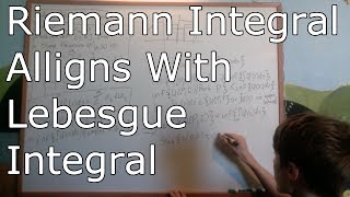 Measure Theory 33  Riemann Integral Equals Lebesgue Integral [upl. by Ibok155]